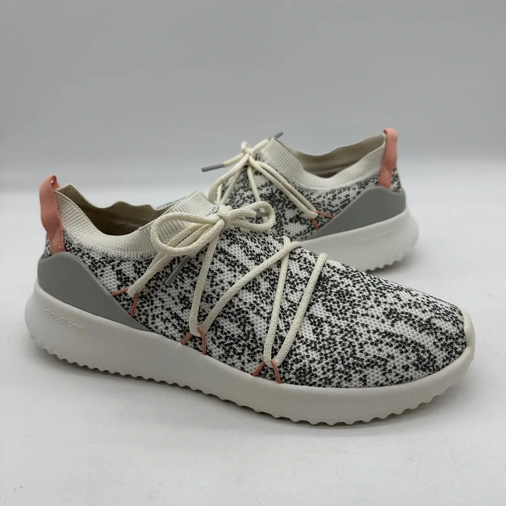Adidas F34533 Womens Size 11 Shoes Ultimamotion Cloudfoam White/GRY/Pink Sneaker